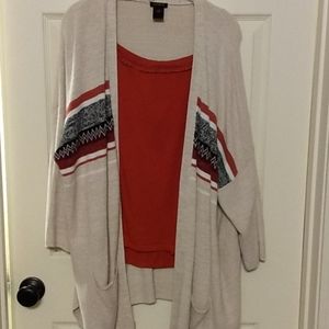 Ann Taylor Factory long, open cardigan